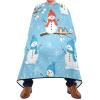 RPLIFE Professional Haircut Cape with Snowmen, Hats and Scarves, 165 x 140 cm, Shampoo Salon Cape view 2