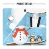 RPLIFE Professional Haircut Cape with Snowmen, Hats and Scarves, 165 x 140 cm, Shampoo Salon Cape view 4