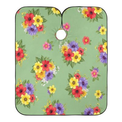 Bouquets Wildflowers Red Haircut and Shampoo Cape, Waterproof Salon Styling Cape, 160 x 140 cm