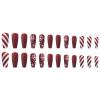 NICENEEDED 24-Piece Christmas Press-On Nails, Short Square Design view 4