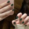 NICENEEDED 24-Piece Green Christmas Press-On Nails, Short Square view 1