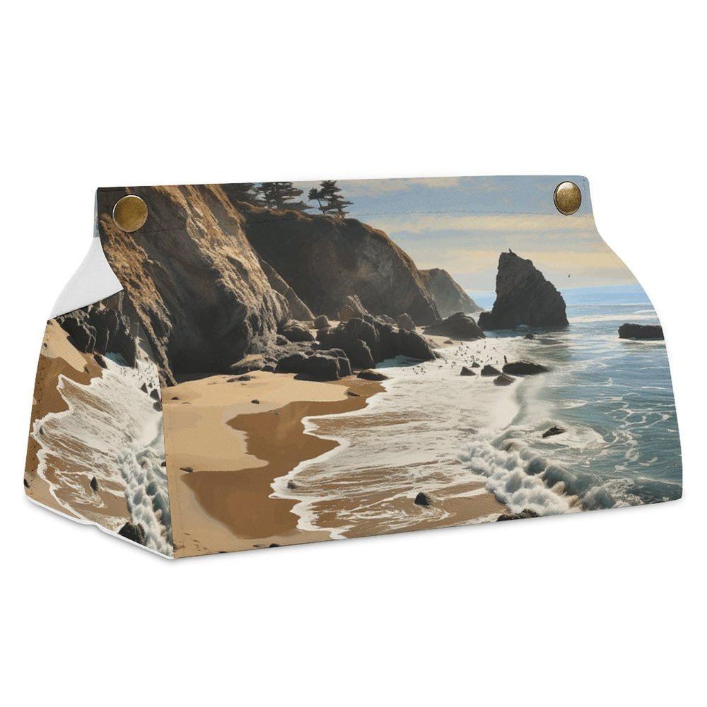 Pacific Coast Beach Tissue Box Cover, Waterproof Rectangular