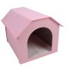 Acouto Indoor/Outdoor Pet House for Small to Medium Dogs, Cats, Rabbits and Puppies, Pink view 1