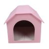 Acouto Indoor/Outdoor Pet House for Small to Medium Dogs, Cats, Rabbits and Puppies, Pink view 2