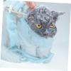Milisten Polyester Mesh Cat Bath Bag, Blue, Scratch-Resistant view 4