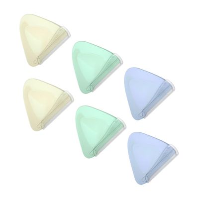 COLLBATH 6-Piece Portable Eyebrow Razors, Precision Trimmers for Eyebrow Grooming and Facial Hair Removal, Pearl White, Green and Purple, OPP Packaging