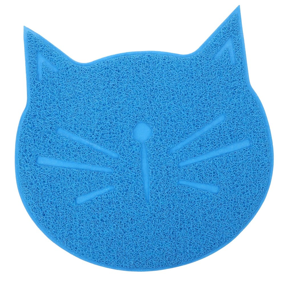 VERDANVERSE Cat-Shaped PVC Feeding Mat, Non-Slip Waterproof Bowl Mat