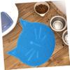 VERDANVERSE Cat-Shaped PVC Feeding Mat, Non-Slip Waterproof Bowl Mat view 4