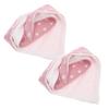 minkissy Bandana Bib for Newborns, Double-Layer Absorbent Cotton, Pink with White Dots view 1