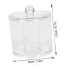 WOONEKY Transparent Acrylic Storage Box with Lid for Cotton Swabs and Pads view 2