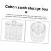 WOONEKY Transparent Acrylic Storage Box with Lid for Cotton Swabs and Pads view 3