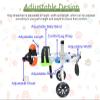 Dog Wheelchair for Paralyzed Pets, 2-Wheel Support Cart for Injured or Disabled Dogs view 3