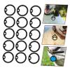 Round Silicone Dog Tag Rings, 15-Pack, Black view 3