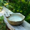 Ceramic Bird Bath Bowl, Multifunctional Artistic Garden Décor view 3