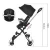 Kinderkraft Lightweight Travel Stroller for Toddlers, Foldable, Reversible Rotating Seat, Compact, 30 x 55 x 86.5 cm, up to 22 kg (B-Black) view 2