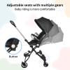 Kinderkraft Lightweight Travel Stroller for Toddlers, Foldable, Reversible Rotating Seat, Compact, 30 x 55 x 86.5 cm, up to 22 kg (B-Black) view 3