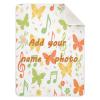 Personalized Summer Butterfly Blanket, Soft, Customizable, for Nursery and Crib, 76.2 x 101.6 cm, Yellow/Green view 1