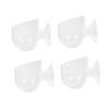 Fish Food Dispenser with Suction Cups, 4 Pieces, Acrylic, White, for Aquarium view 1