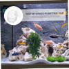 Fish Food Dispenser with Suction Cups, 4 Pieces, Acrylic, White, for Aquarium view 2