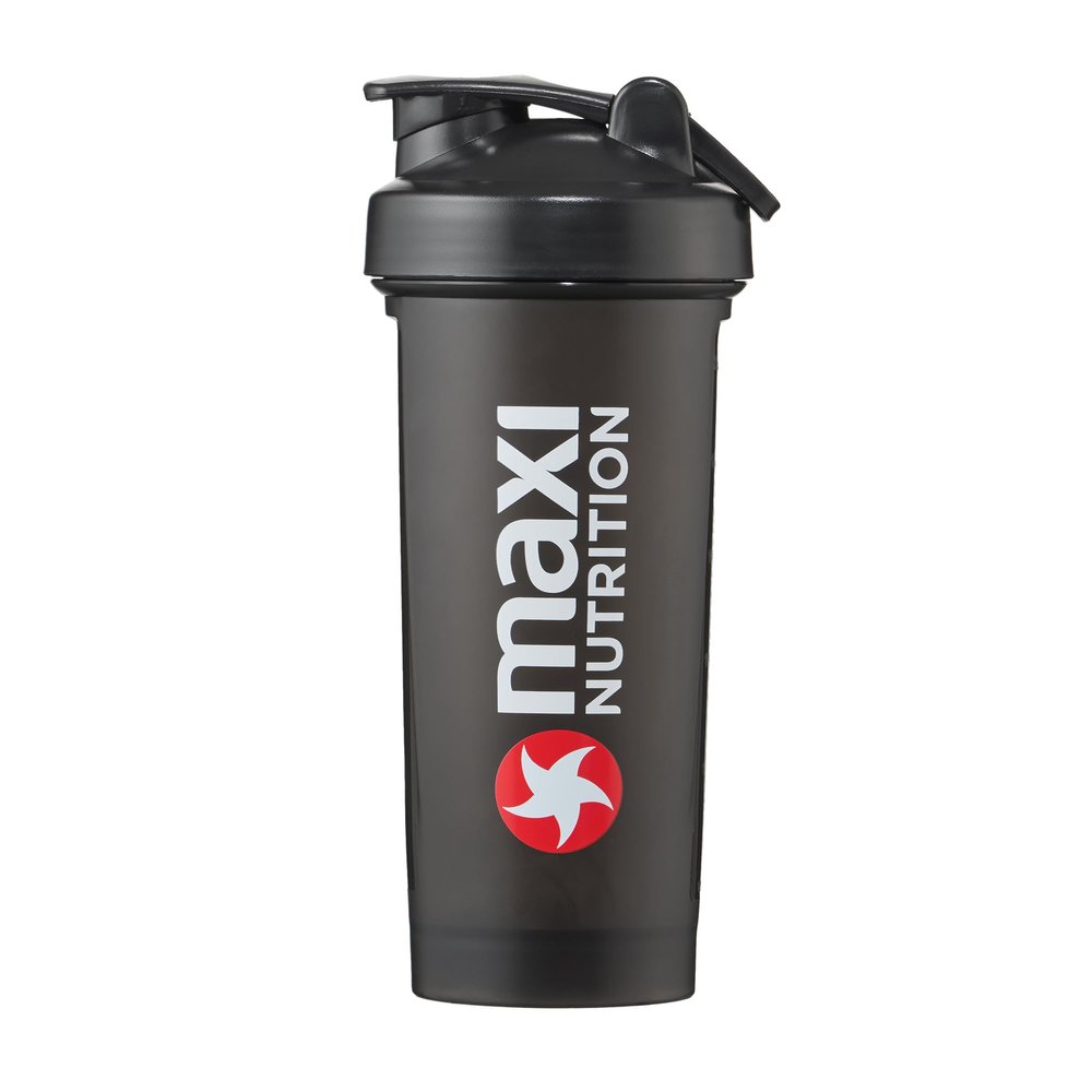 MaxiNutrition Protein Shaker, 700 ml, Black, Stainless Steel Ball