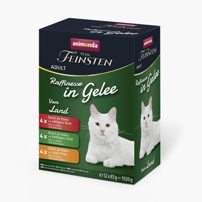 animonda Vom Feinsten Adult Cat Food in Jelly, Mix Pack (12 x 85 g)