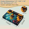 Small Photo Album, 12.7 x 17.8 cm, 120 Photos, PU Leather Cover, Elastic Band, Colorful Bee view 2