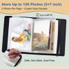 Small Photo Album, 12.7 x 17.8 cm, 120 Photos, PU Leather Cover, Elastic Band, Colorful Bee view 3