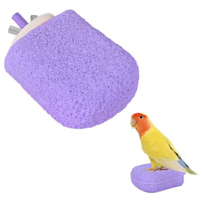 Bird Perch Stone with Beak Grinding Stone
