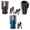 RCGOFOLLOW 2-in-1 Electric Car Cup Holder for Hot and Cold Drinks, Black view 3