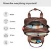 STILORD "Fiena" Women's Large Leather Diaper Backpack, Dark Brown view 3
