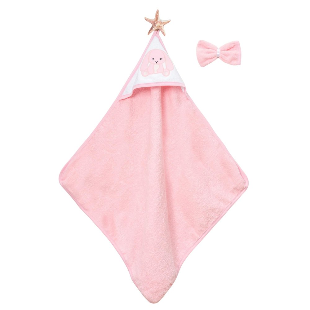 Ankibaby Baby Bath Towel with Bunny Design, 100% Cotton, Soft and Absorbent Hooded Towel for Newborns and Toddlers