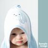 Ankibaby Baby Bath Towel with Bear and Heart Motif, 100% Cotton, Soft and Absorbent view 3