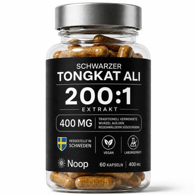 NOOP Black Tongkat 400 mg Premium Booster Capsules for Men (60 Capsules)