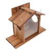 VICASKY Wooden Squirrel Feeder House, Weather-Resistant, with Sturdy Food Container, for Hanging in Gardens and Backyards view 1