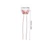 4-Piece U-Shaped Rhinestone Butterfly Hair Pins, Pink view 2