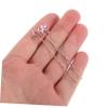 4-Piece U-Shaped Rhinestone Butterfly Hair Pins, Pink view 4