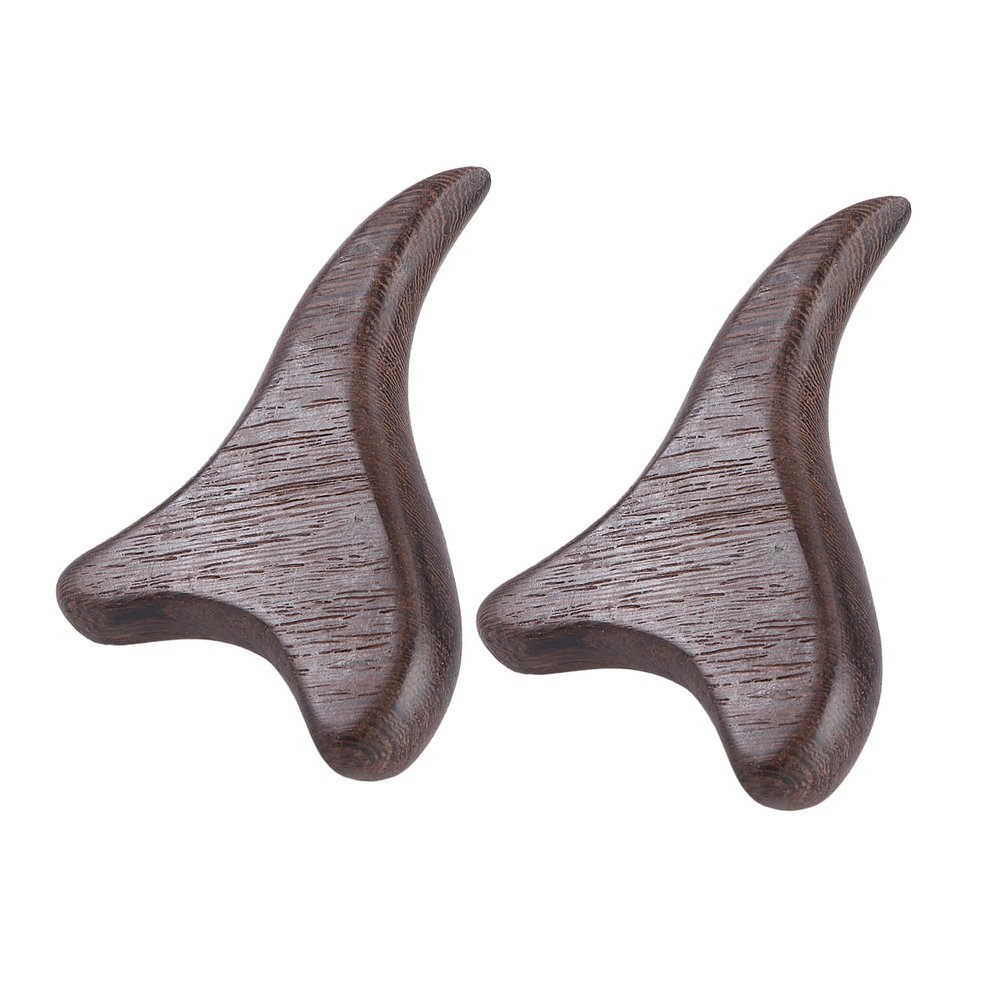 Healvian 2-Piece Wooden Trio Massager with Sandalwood Gua Sha Board, Compact Tool for Foot, Hand and Body Reflexology