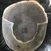 #1B Off Black Men's Toupee, 100% European Human Hair, Lace and PU Base, 7 x 9 in view 2