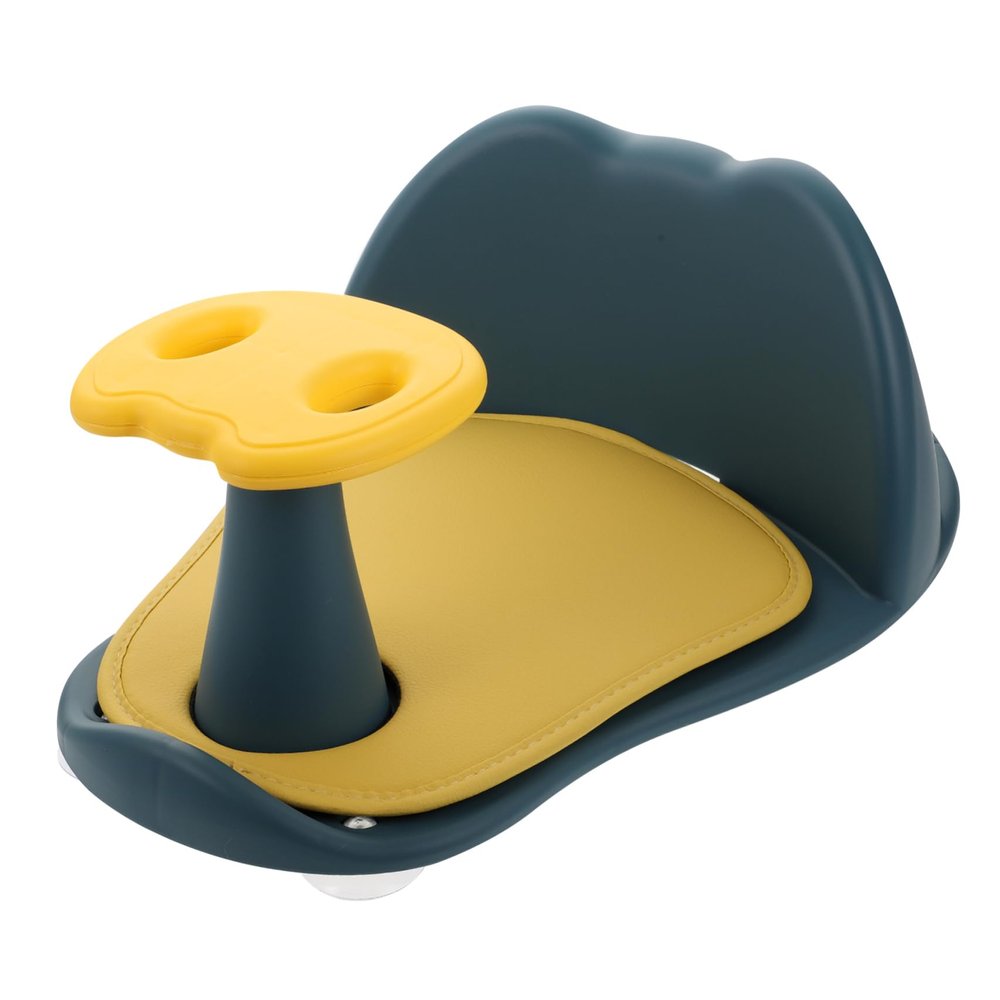 KOCKSHION Non-Slip, Stable Bathtub Seat for Toddlers, Blue, with Non-Slip Mat