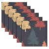 Christmas Tree Retro Vintage Fabric Napkins, Reusable, Washable, 6-Piece Set, 20 x 20 in view 1