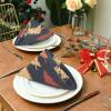 Christmas Tree Retro Vintage Fabric Napkins, Reusable, Washable, 6-Piece Set, 20 x 20 in view 3