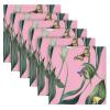 Art Calla Lily Pink Flower Holiday Dinner Napkins, Reusable Washable Fabric, 6 Pieces, 20 x 20 in view 1