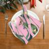 Art Calla Lily Pink Flower Holiday Dinner Napkins, Reusable Washable Fabric, 6 Pieces, 20 x 20 in view 2