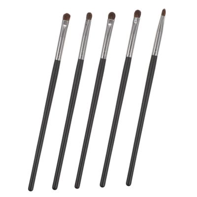 OFFIGAM 5-Piece Eye Makeup Brush Set with Lip Brush, Nylon and Wood