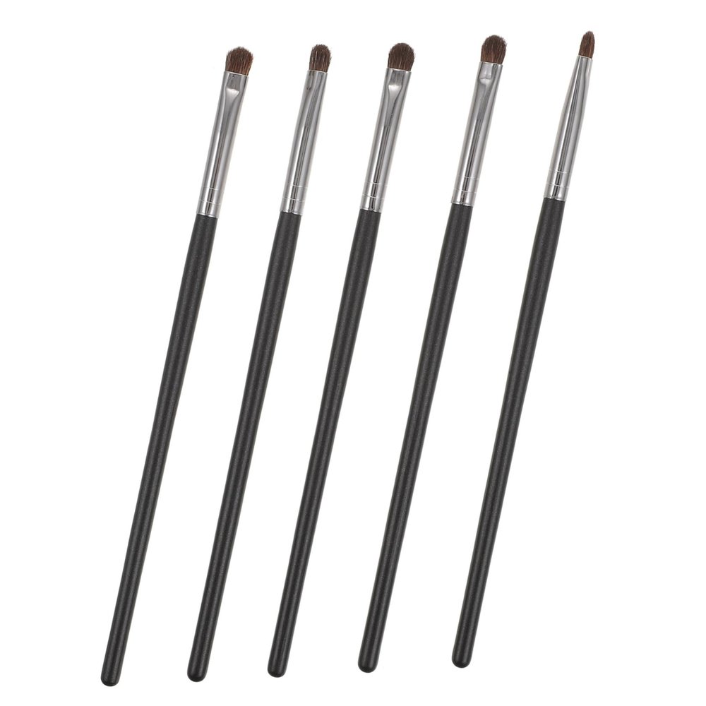 OFFIGAM 5-Piece Eye Makeup Brush Set with Lip Brush, Nylon and Wood