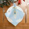 Reusable Blue Peacock Feather Cloth Napkins, 6-Pack, 20 x 20 in view 2