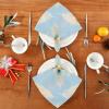 Reusable Blue Peacock Feather Cloth Napkins, 6-Pack, 20 x 20 in view 4