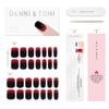 DANNI & TONI Semi-Cured Gel Nail Wraps, Blood Shadow Red-Black Ombre view 4