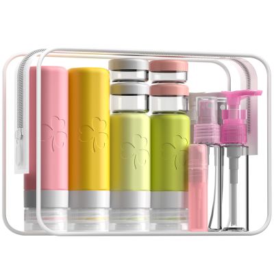 INSFIT 23-Piece Refillable Travel Bottles Set, 90 ml and 60 ml Silicone Bottles, TSA-Approved