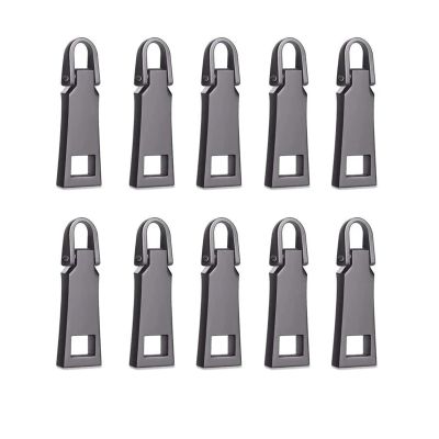 Metal Zipper Pulls, Removable Replacement Tabs for Clothing, Jackets, Luggage and Suitcases, Black, Size S, 100 Pieces